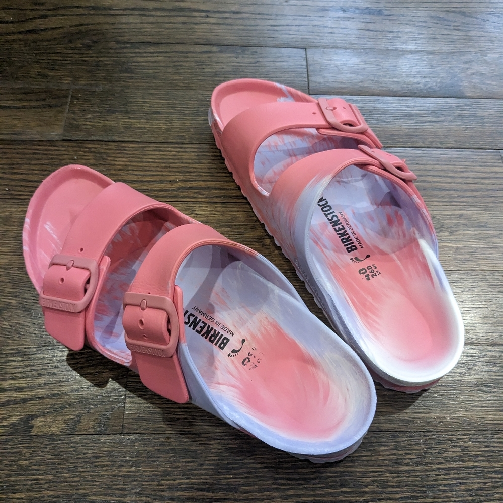 COPY - Birkenstock Arizona Eva tie dye sandals pink and purple